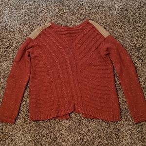 Orange sweater suede